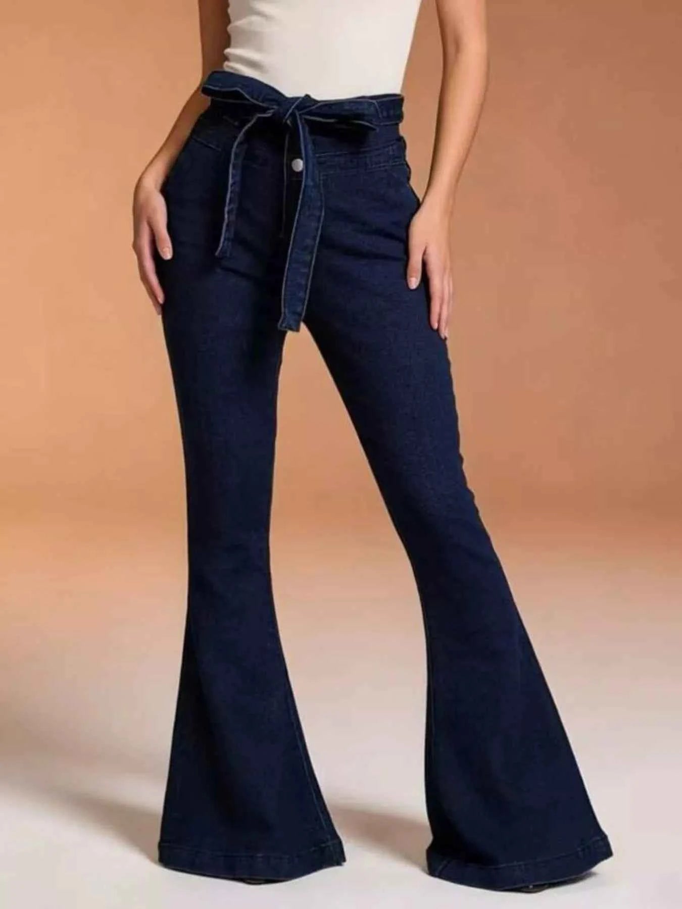 Bow-Tie High-Waisted Flare Jeans 6a6e0429-aa57-41c8-9bbc-98bb38c616fc-Max-Origin