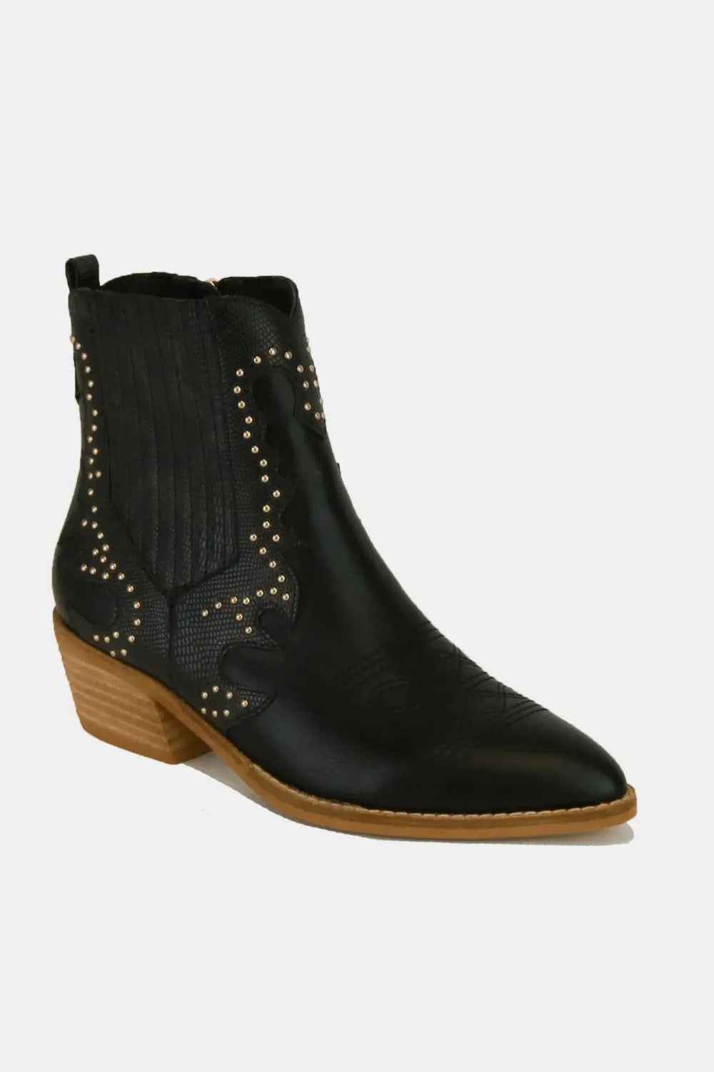 Beast Fashion Studded Detail Point Toe Boots Black 6a75499c-94ae-42e5-a947-cefdc916bcb5-Max