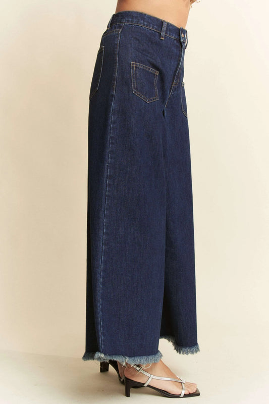 Patch Pocket Wide Leg Culotte Jeans 6a7aa1dfe68c410a93a8becc383fa22b-Max-Origin