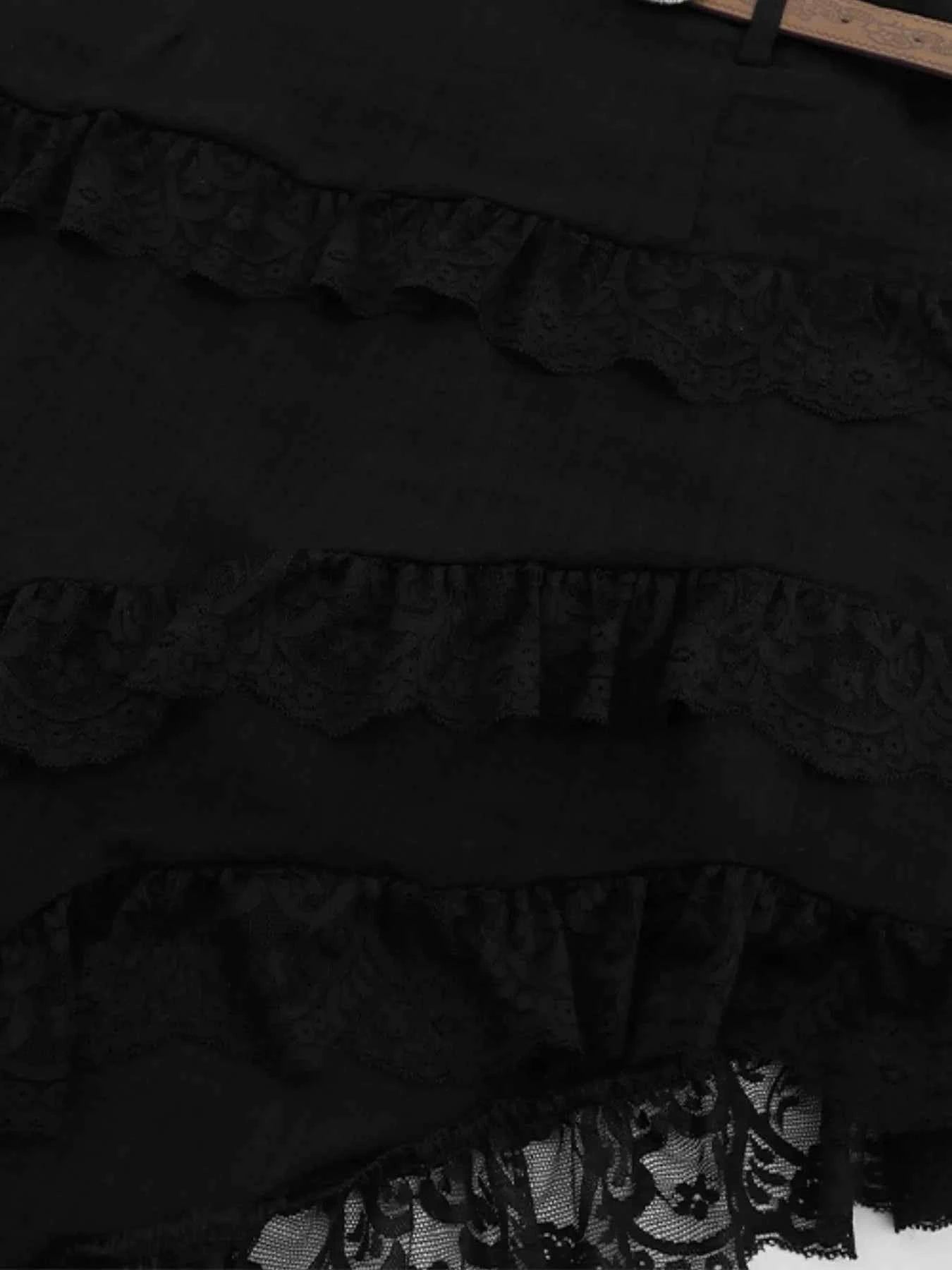 Asymmetrical Lace Ruffle Skirt 6a9a6c0b-2dc0-433b-975e-68a2b80042cb-Max-Origin