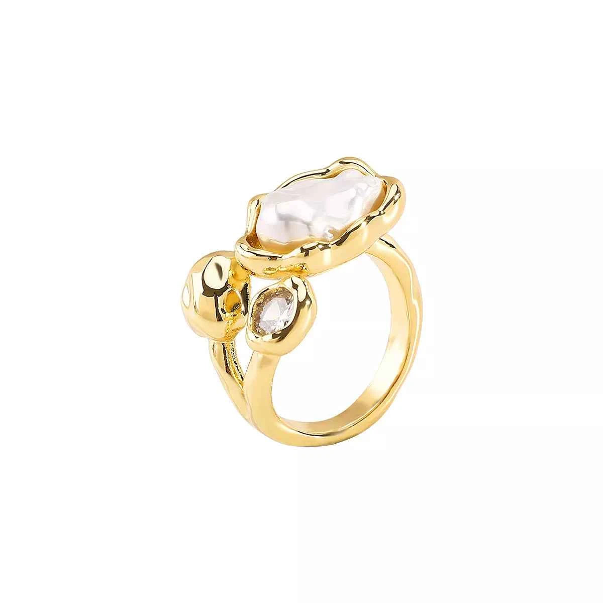 Irregular Pearl Open Ring Gold onesize 6a9ebaf5-3585-4f6c-b801-ad5bd54a0ff2-Max-Origin