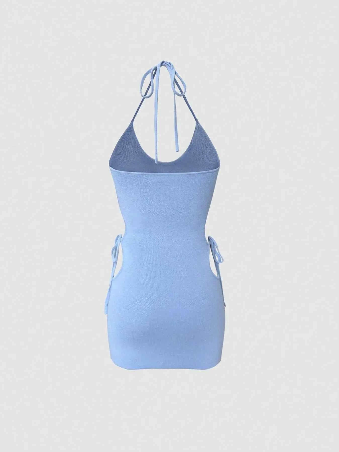 Cutout Halter Neck Mini Dress 6a9f8b98-f3d8-4d0c-8d37-48fe0c995e7d-Max-Origin