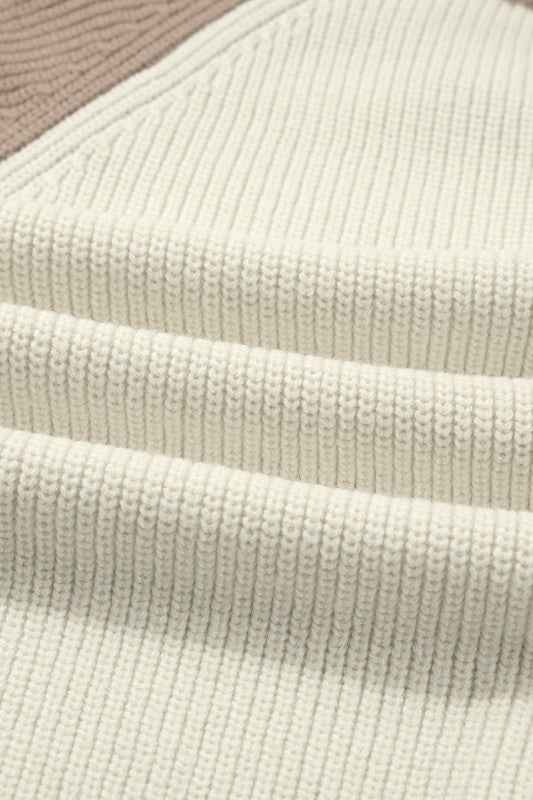 Colorblock Ribbed Knit Buttoned Sweater Cardigan 6aae4f44-1107-441d-8340-8473a9ad6ee7