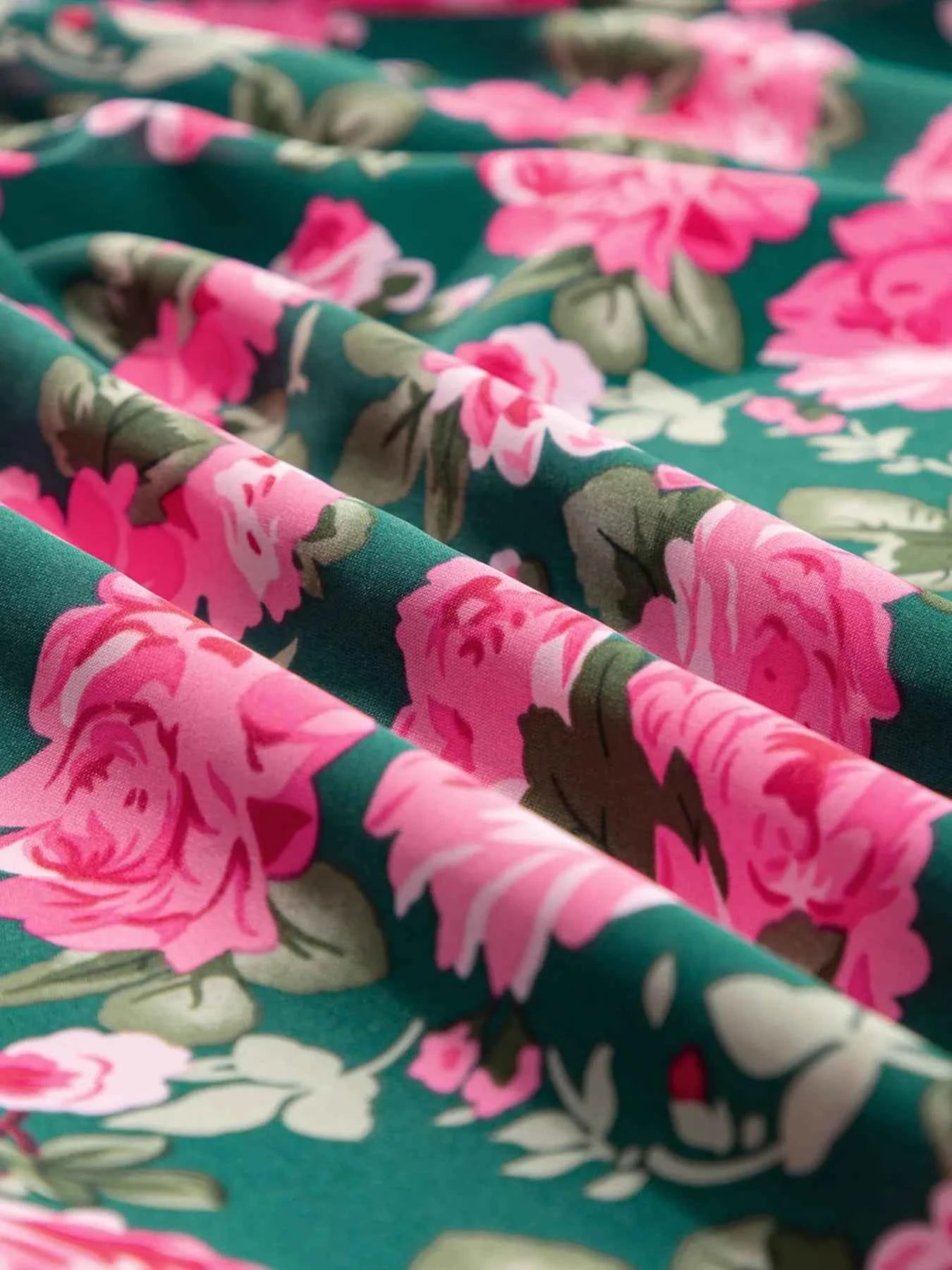 Floral Printed Tied Collar Puff Sleeve Blouse 6aaf57674005493e9d8d356375e53029-Max-Origin