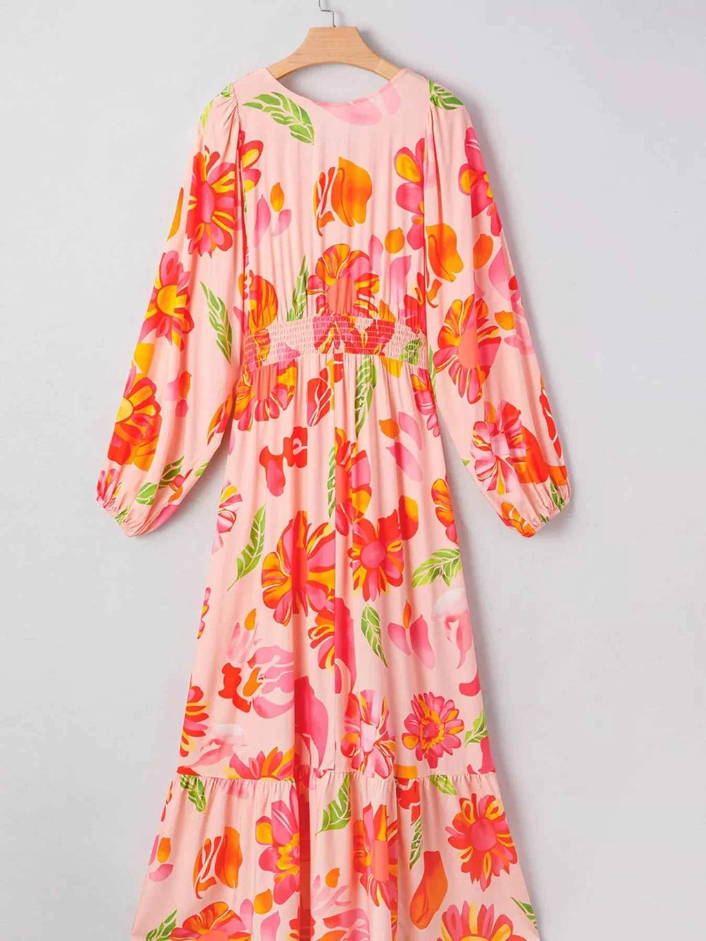 Smocked Floral Long Sleeve Maxi Dress 6ab1e01da9214eada11c3b6d35936740-Max-Origin