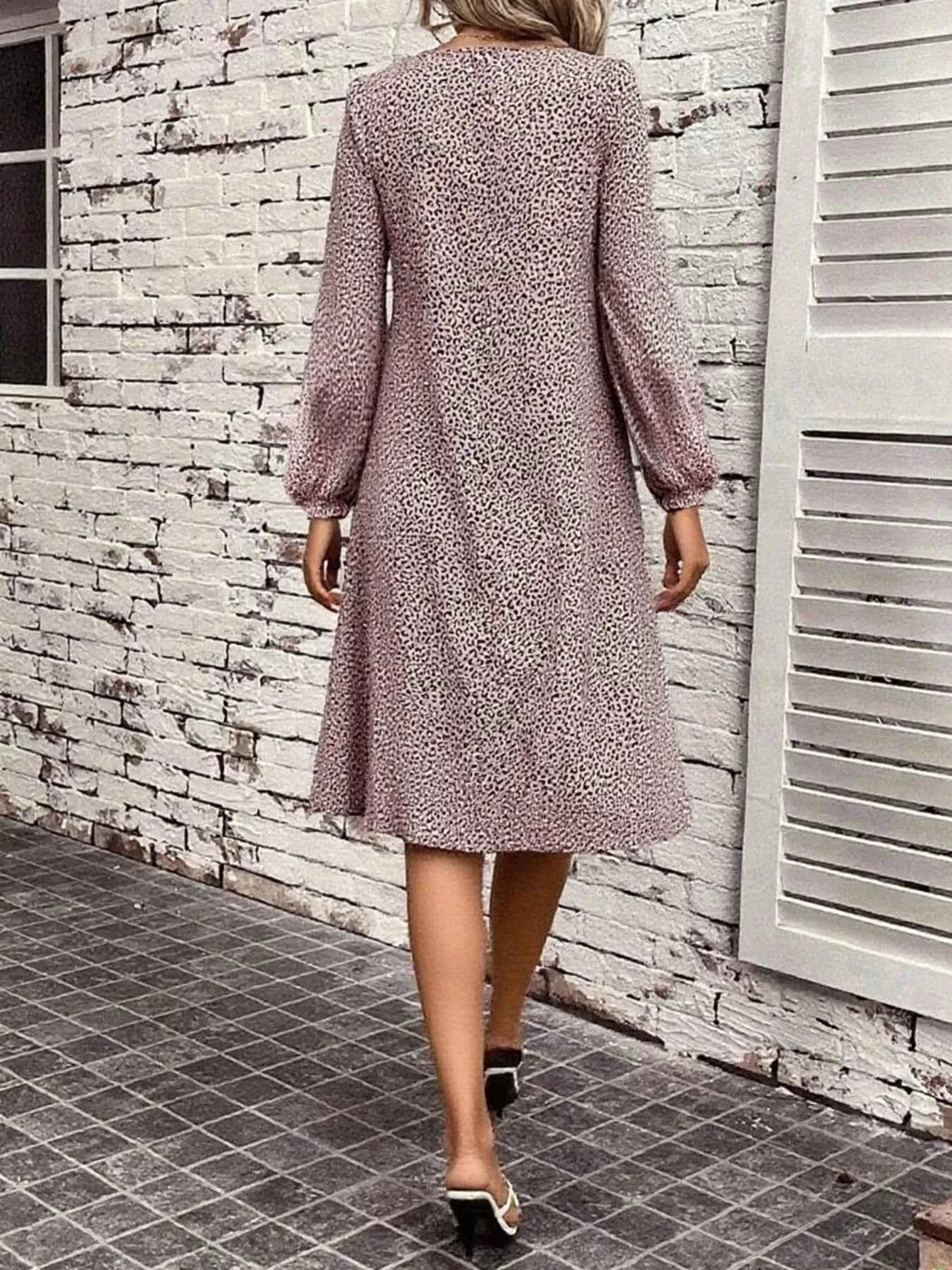 Animal Print Balloon Sleeve Dress 6ab41c9caf014b019ae6b122f32eaeff-Max-Origin