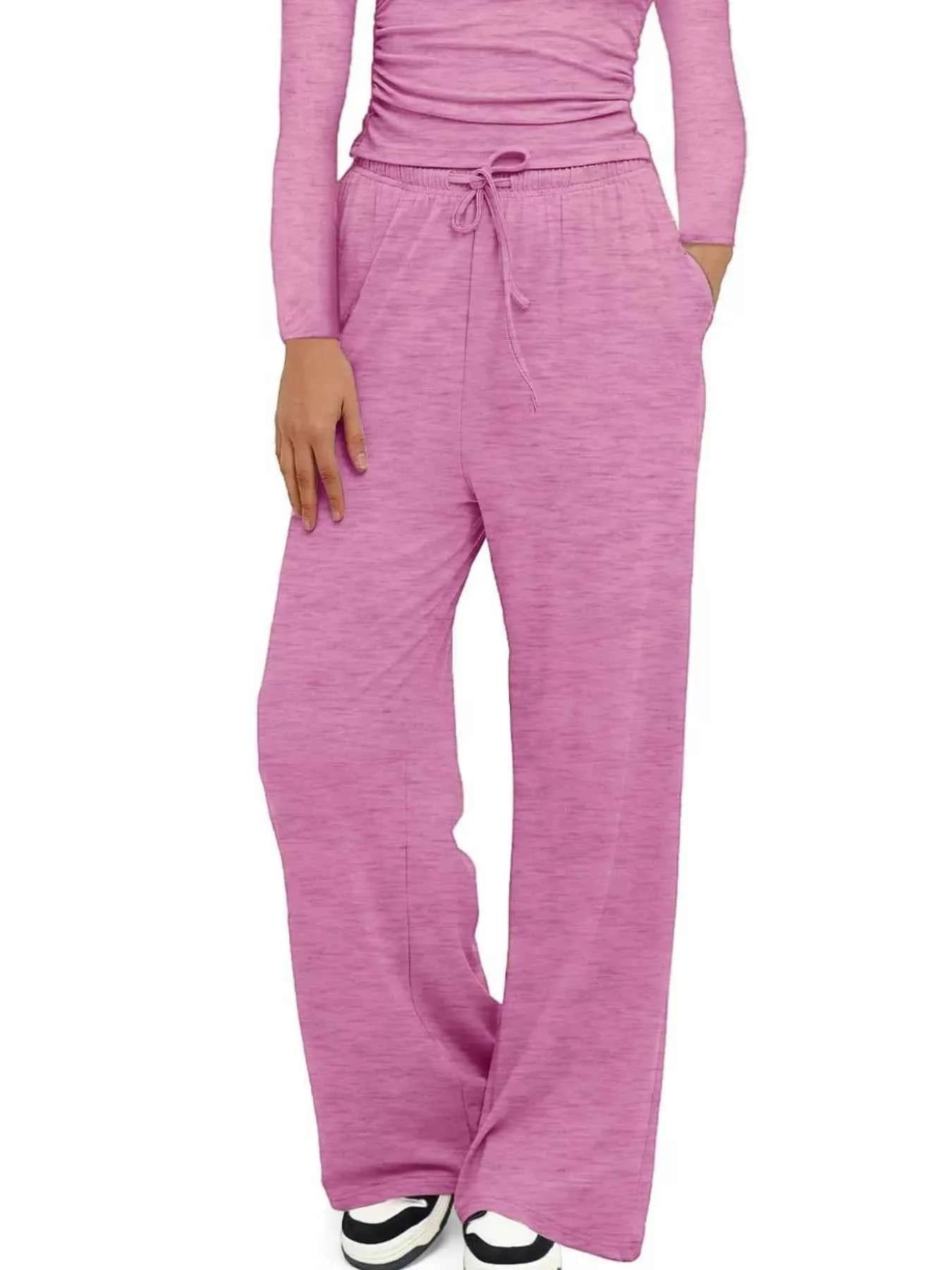 Round Neck Long Sleeve Top and Pants Set 6abba365-6247-4d35-95be-134c8c334017-Max-Origin