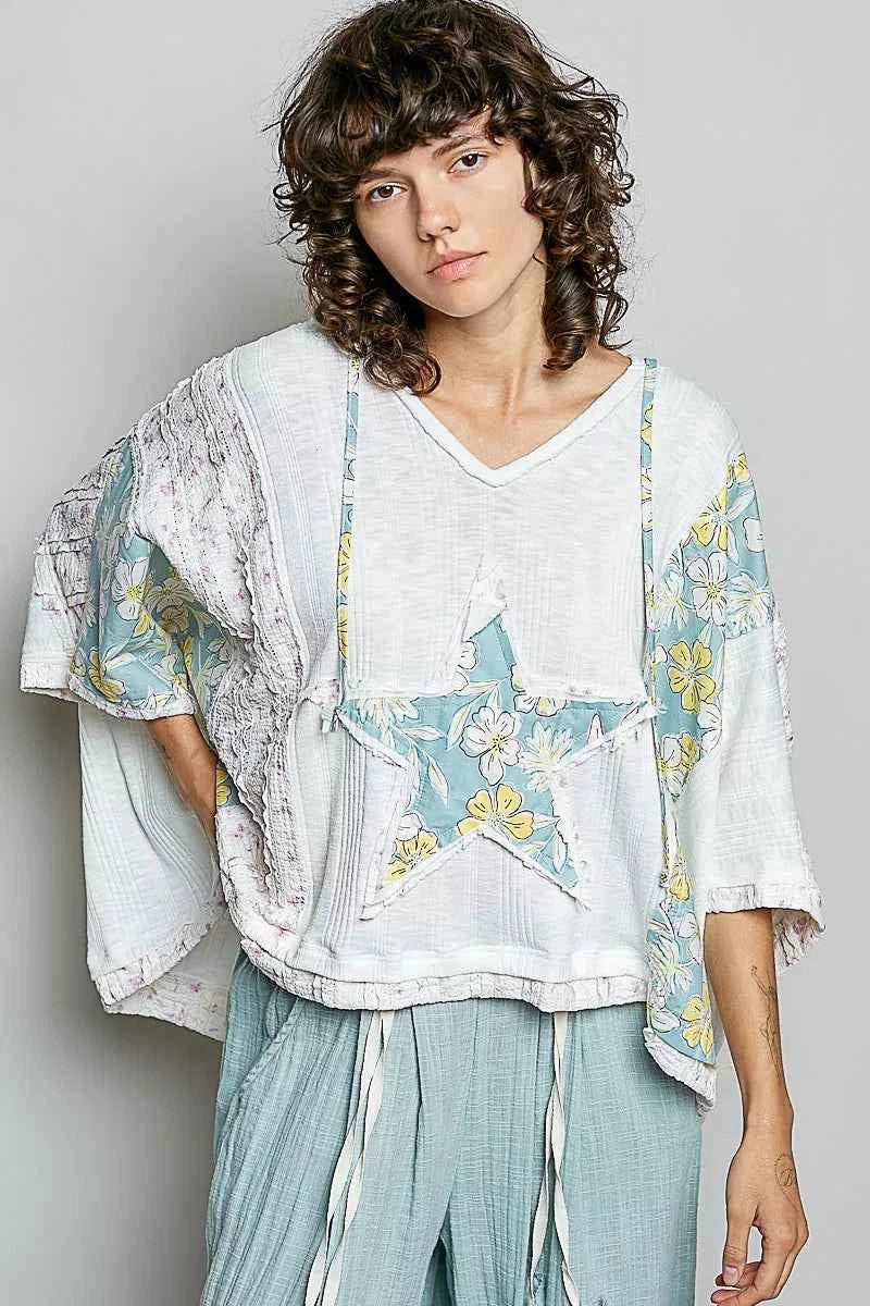 POL Floral Star Patch Hooded Blouse with Lace Contrast Detail OFF WHITE 6ac714b2-4c88-4a11-8fed-2a8cbe578e39-Max-Origin