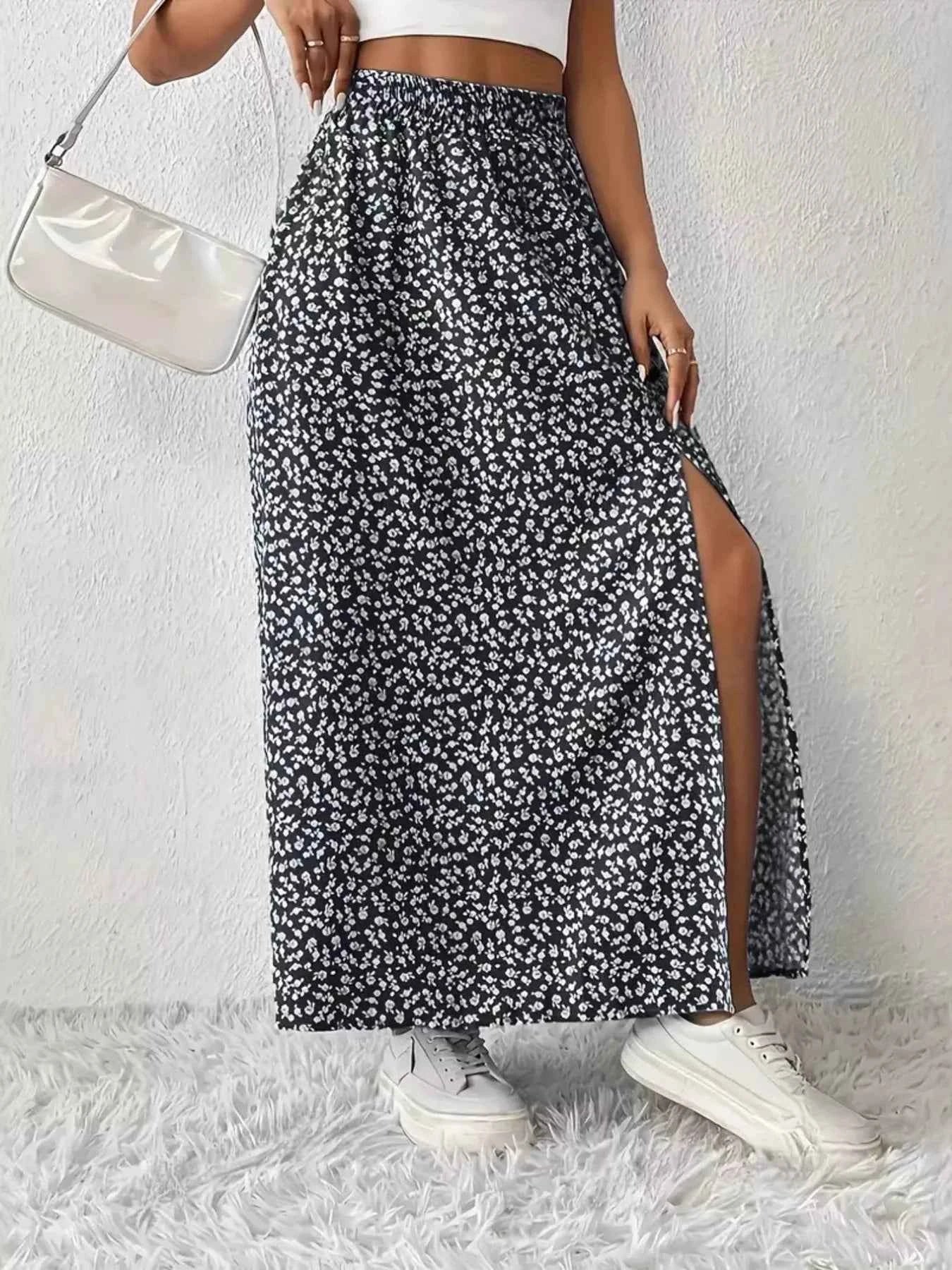 Slit Printed Skirt 6ad0b43977714bd380cb5a191f49be88-Max-Origin