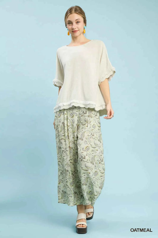 Linen Frayed Hem Scallop Edge Top 6ad333c7-53b0-47ea-aa0a-6d05ca40a40f-Max-Origin