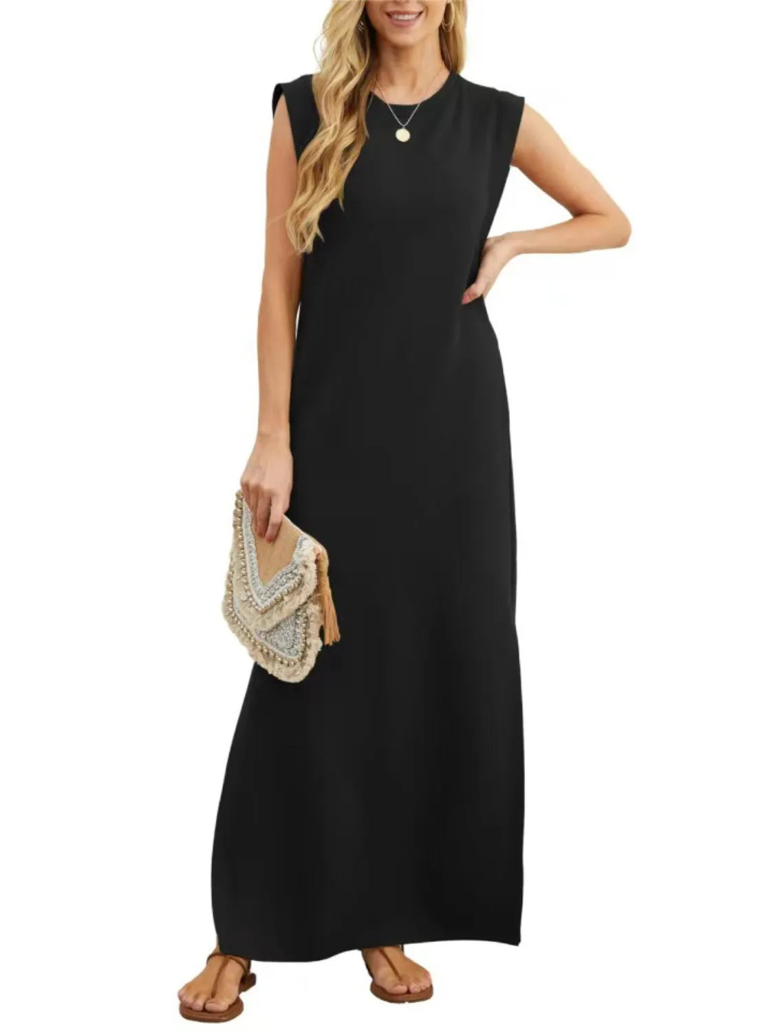 Full Size Slit Round Neck Sleeveless Maxi Tank Dress Plus Size 6afb6811-bc44-43ea-b315-807097a7a66a-Max-Origin