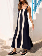 Striped Wide Strap Midi Dress 6b14641c-507a-4909-81ac-516963285ae1-Max