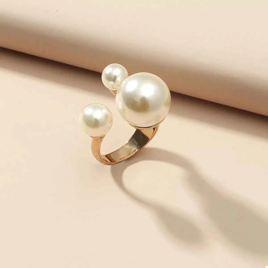 18K Gold-Plated Pearl Open Ring 6b2db4a3-5e86-4198-9f2a-e12f874a8f6d-Max-Origin