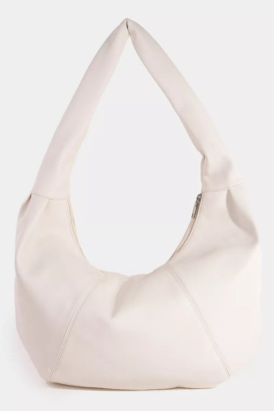 Fame Panel Stitch Crescent Leather Shoulder Bag IV One Size 6b853a26-e798-4806-86f0-ccd6d9888b82-Max-Origin