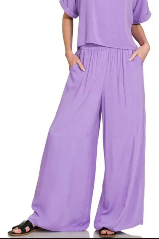 Round Neck T-Shirt and Wide Leg Pants Set 6b8c7fc7-63ef-4628-bd37-5bad901984eb-Max-Origin
