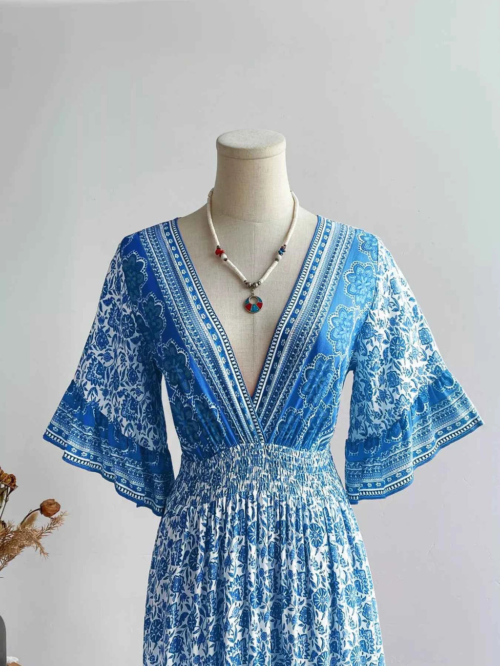 Floral Print Flounce Sleeve Dress 6b940965-4f02-4581-ad77-fd4560fcfd4b-Max-Origin