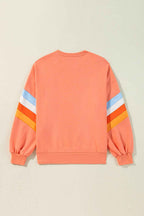 Moonlight Jade Patchwork Drop Sleeve Loose Sweatshirt 6ba4fb91dae64b14