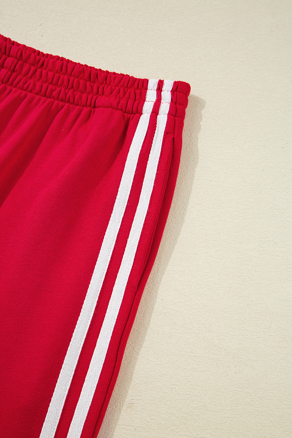 Dirty Blue Varsity Striped Detail Cropped Pullover Wide Leg Pants 2pcs Outfit 6bb0caf99073fda8