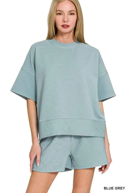 Zenana Ribbed Round Neck Waist Banded Tee & Shorts Set DEEP CAMEL 6bb7e4cf374a473ea34c03f8d042a66e-Max-Origin