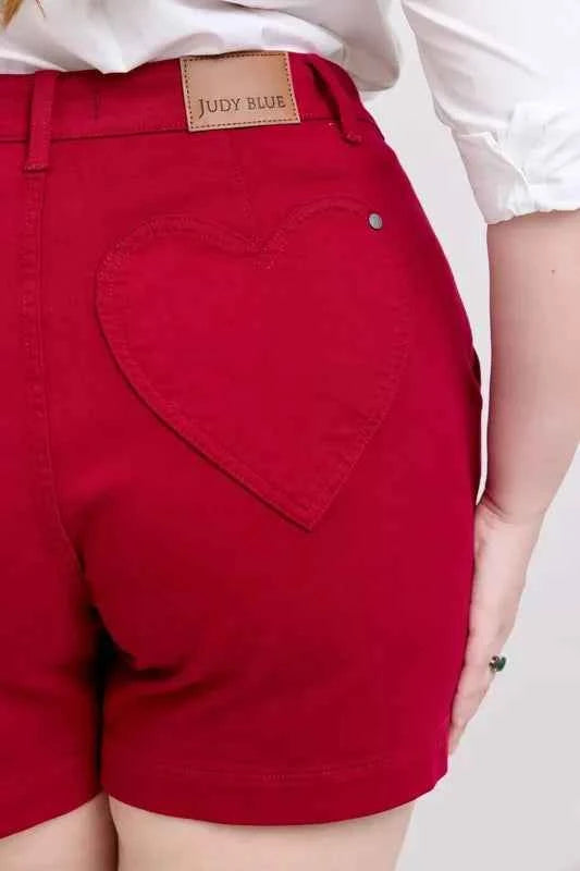 Judy Blue Plus Size High Waist Tummy Control Garment Dyed Heart Shaped Denim Shorts 6bbb437695484c0ab1e067db31ed4b41-Max-Origin