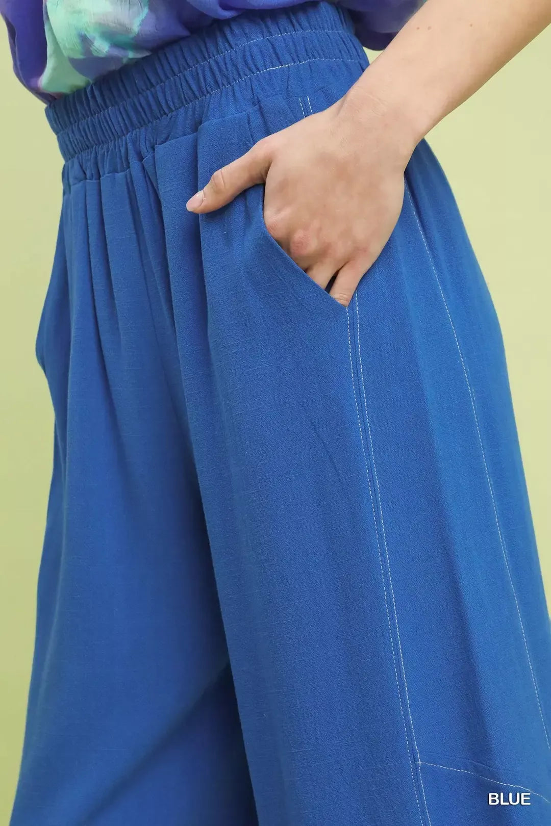 Umgee Linen Elastic Waist Wide Leg Pants 6bcb89ed-bbf2-4d17-a9d1-6a4be14fef9a-Max-Origin