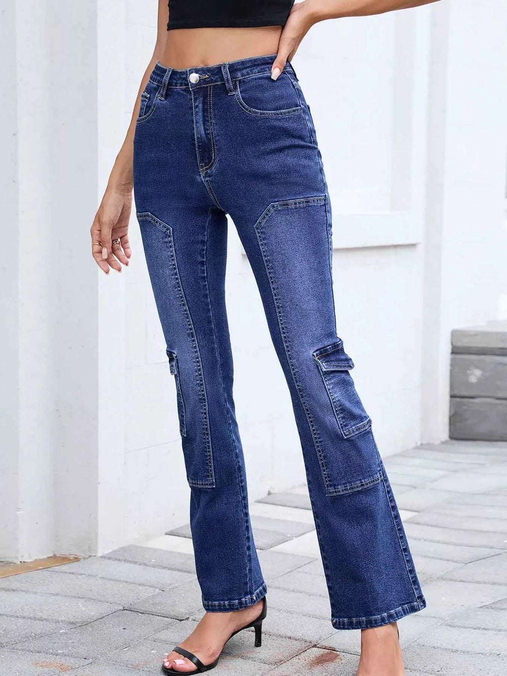 High-Waisted Bootcut Jeans 6bda507641b3414dab19bcba05896368-Max-Origin