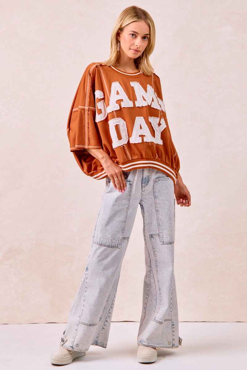 BiBi Gameday Patchwork Stitch Detail French Terry Top 6be0a83aba374a79a76dbe1702331c49-Max