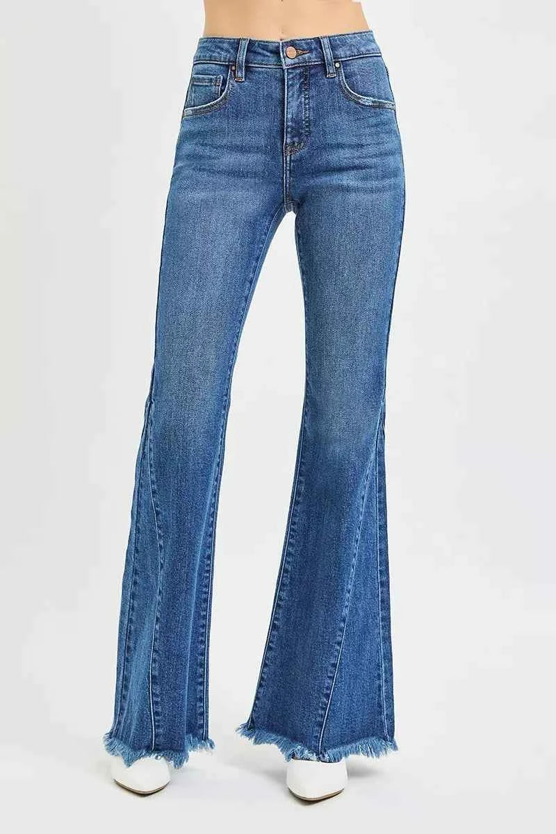 RISEN Mid Rise Flare Side Seam Detailing Jeans 6bfe73aa4dc541b0a229916b6353f3d0-Max-Origin