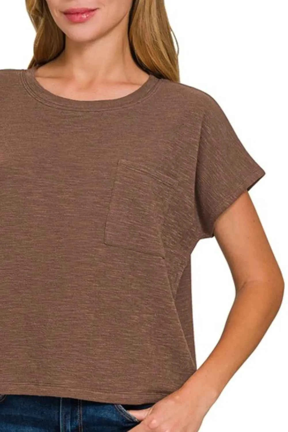 Zenana Round Neck Short Sleeve T-Shirt 6c14a299-73b8-46ca-85da-782f2ef9b197-Max-Origin