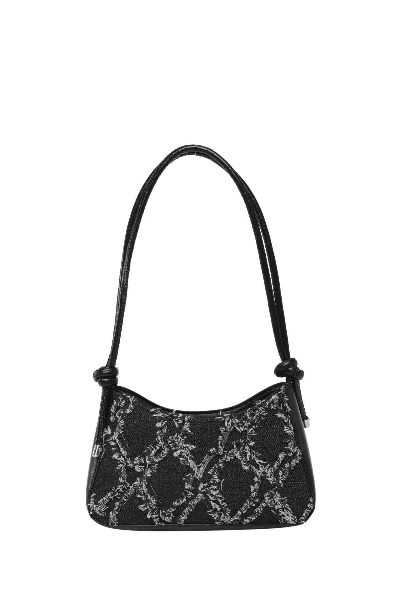 Raw Hem Shoulder Bag Black onesize 6c21da7f8279440daf5b2f6f81533aba-Max-Origin