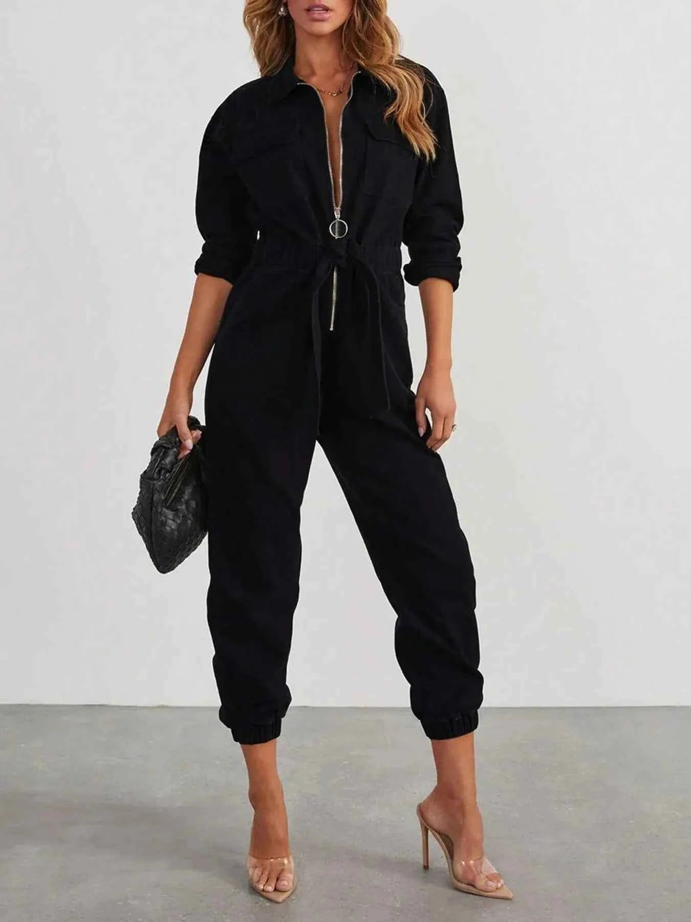 Zip Front Long Sleeve Jumpsuit 6c25aacfa0b945e49bb291f40334e3ce-Max-Origin