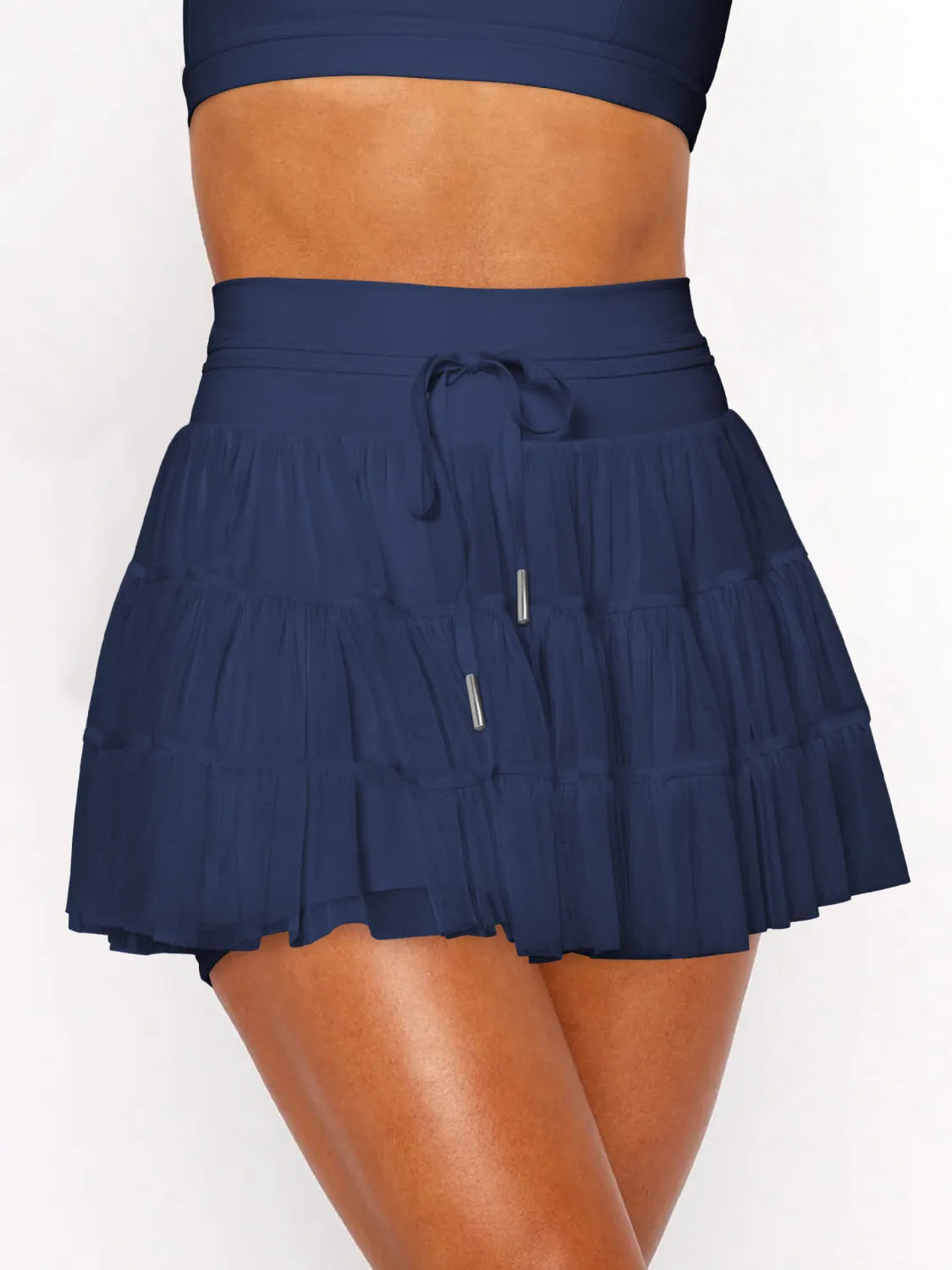 Ruched Mini Skort with Pockets 6c40cc49-c37f-4e51-a90a-dd02711aca54-Max-Origin