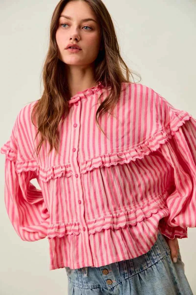 SO ME Variegated Stripe Reversible Flowy Boho Blouse 6c4d098842984ab3ac39f0e182021e57-Max-Origin