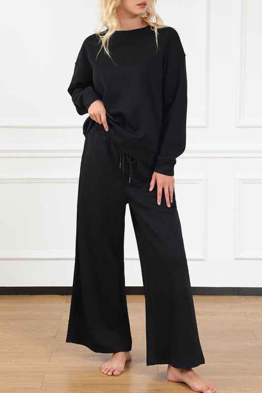 Textured Top and Pants Set 6c50f0fa-69ff-454c-ac96-64169b353e78