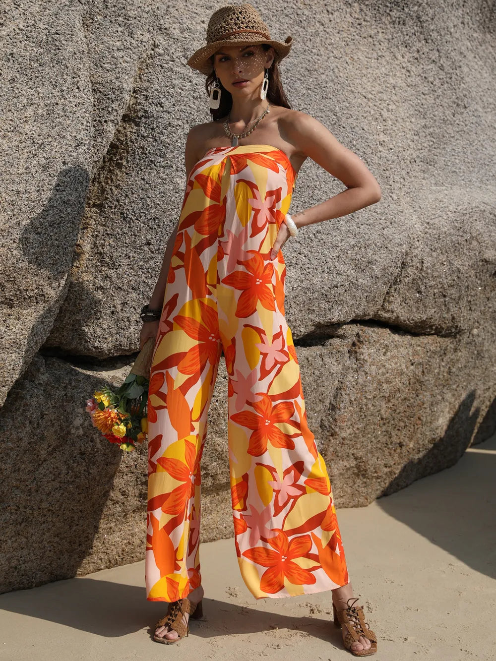 Tied Printed Tube Wide Leg Jumpsuit 6c5d1db6-cb80-494b-90d9-c1fd1d1efeee-Max