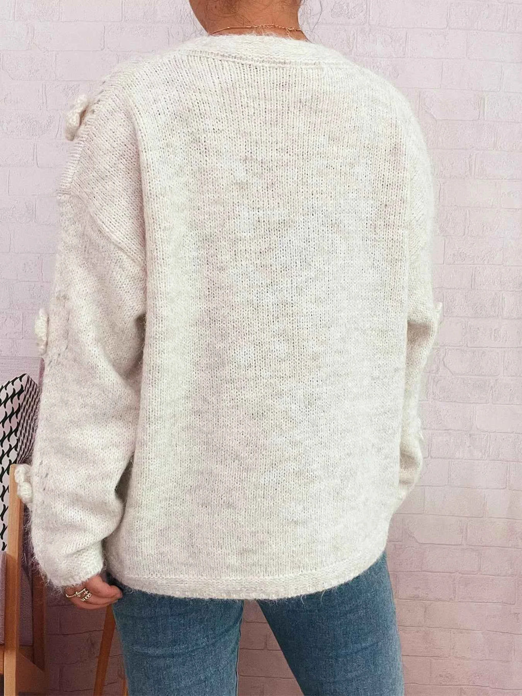 Flower Button-Up Cardigan 6c8d42c2cd6447c8abe20d4f6c3550bc-Max-Origin