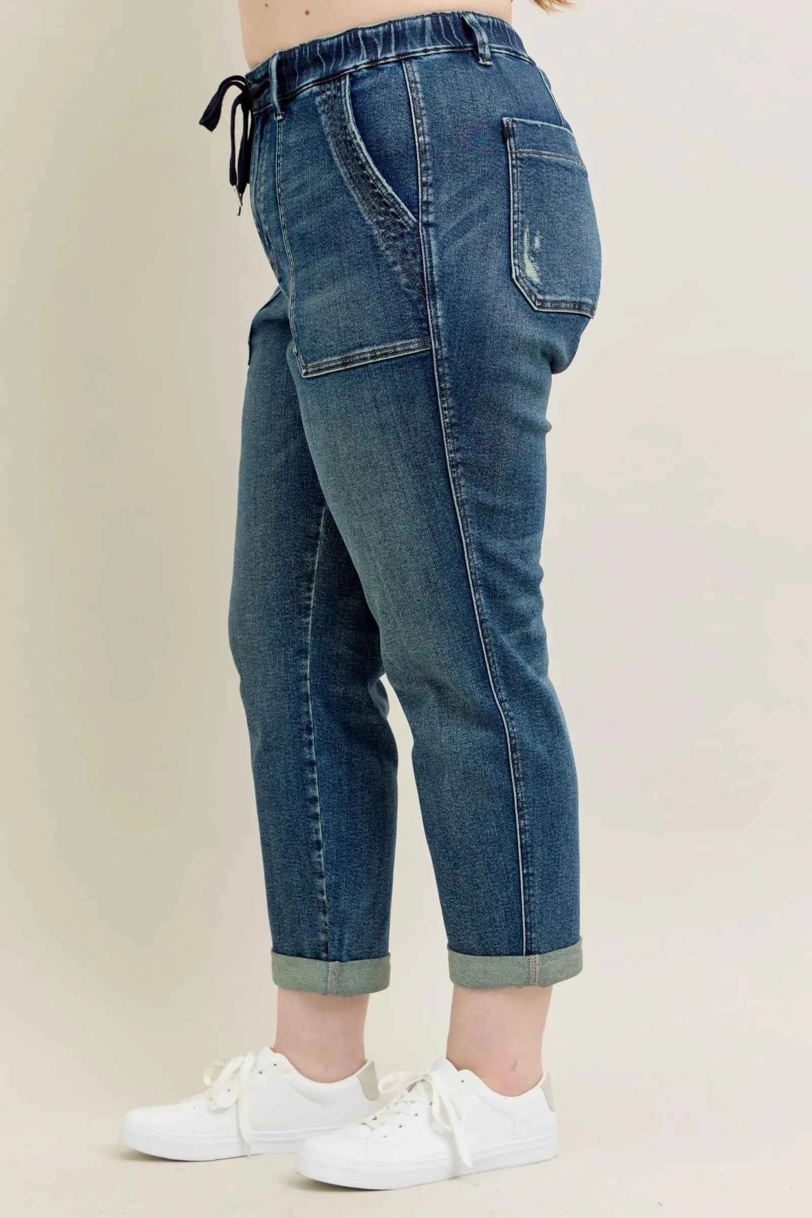 Judy Blue Full Size HW Vintage Wash Jeans w/ Drawstring Plus Size 6c90efdf-3b00-41a2-a436-dafdaa3f7e4a-Max-Origin