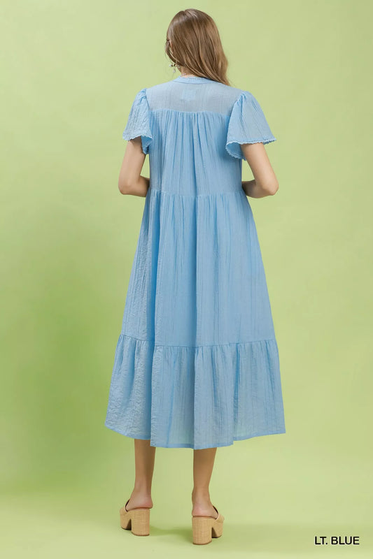 Textured Tiered Midi Dress with Side Pockets 6ca30df9-0389-48f5-9ea1-52819314ebbb-Max-Origin