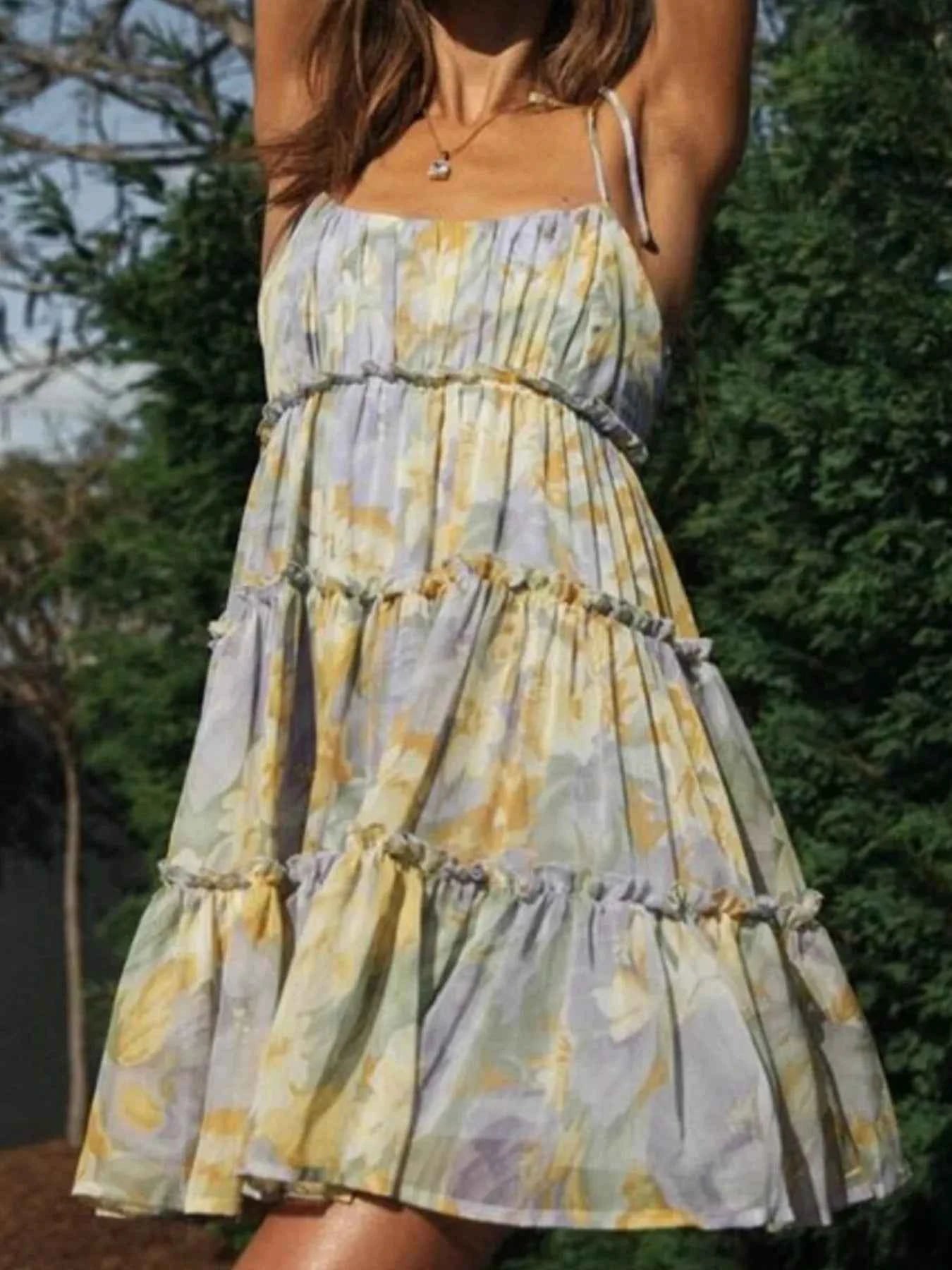 Printed Tie-Strap Tiered Mini Dress 6ca703c0-22ca-4bc2-9dbc-f2f21944daa4-Max-Origin