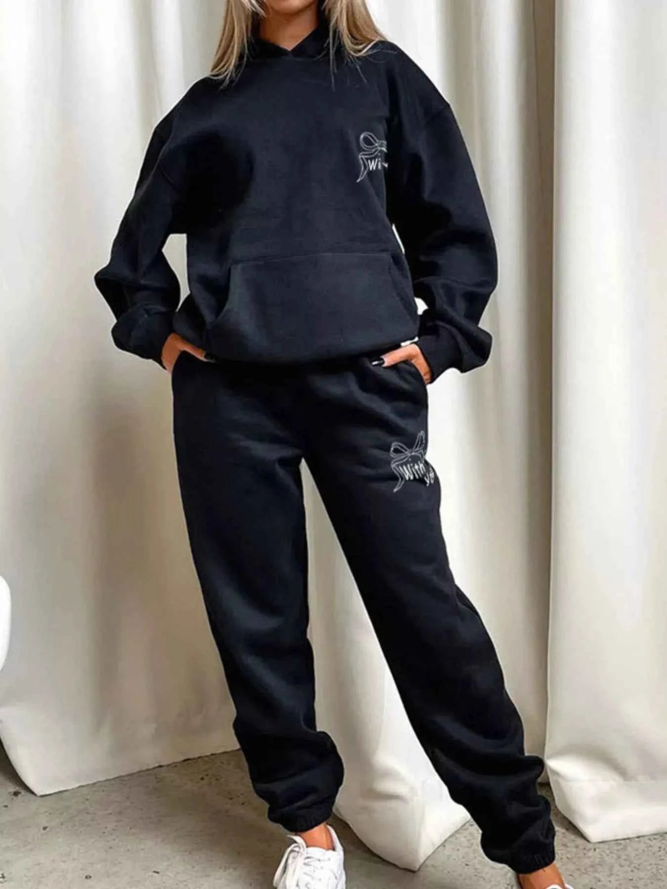 Dropped Shoulder Hoodie and Pants Set Black 6cb795f2-34bf-49c1-8cdf-df61d889a811-Max-Origin