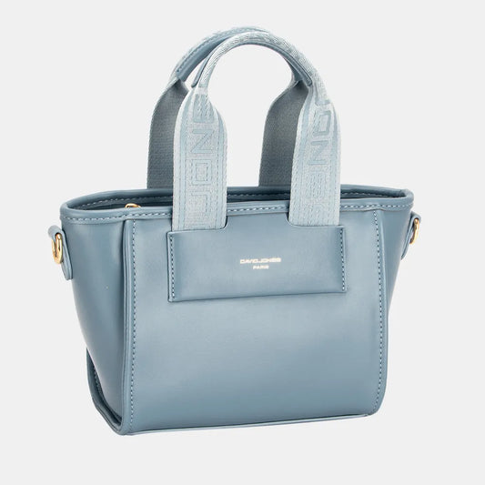 David Jones Small Handbag with Embossed Pattern Handles Blue One Size 6ccb6a8c-e3a5-4284-a0c3-fdd1a0d2bc03-Max
