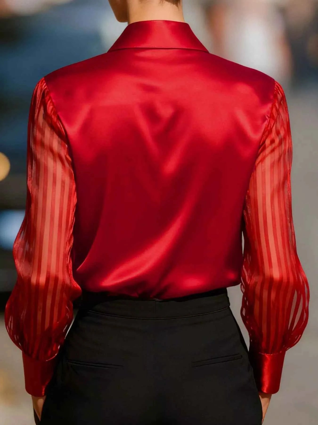 Striped Sheer Long Sleeve Shirt 6ce8d959-b947-4851-a664-627a80948fec-Max-Origin