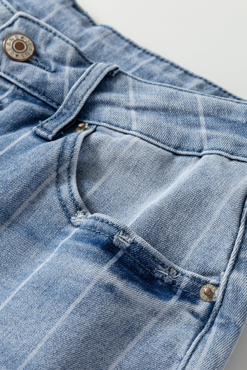 Beau Blue Multi Buttons Wide Leg Jeans 6cedbfeffd5f5d1d