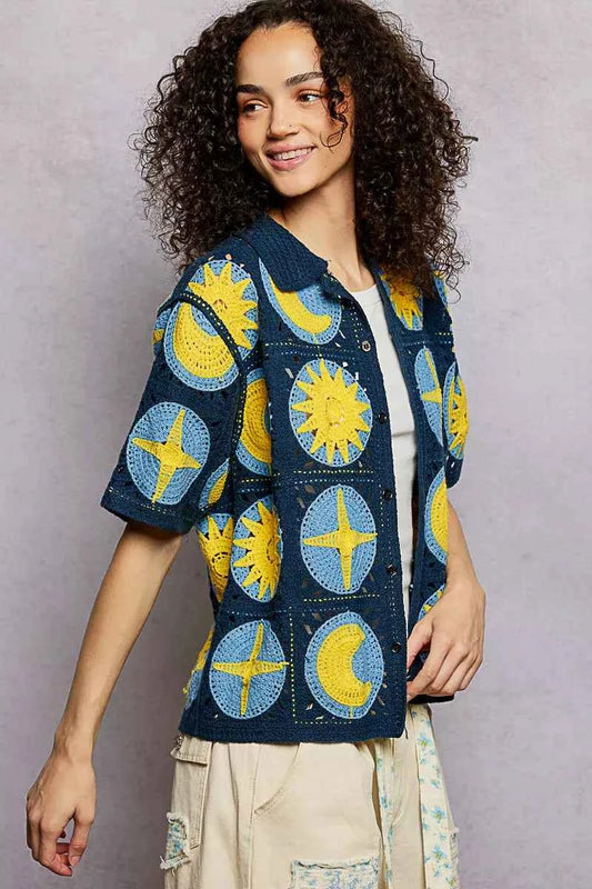 Openwork Short Sleeve Crochet Shirt 6d084f57-ece5-48f6-a777-3f984b83ebec-Max-Origin