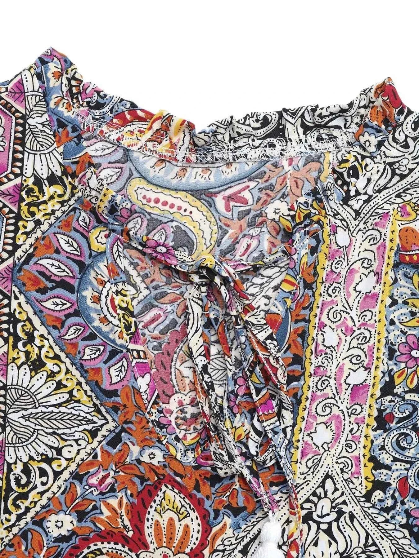 Paisley Print Tie Neck Sleeveless Midi Dress 6d1d0bf56b5b40a18e72cc360c4f5417-Max-Origin