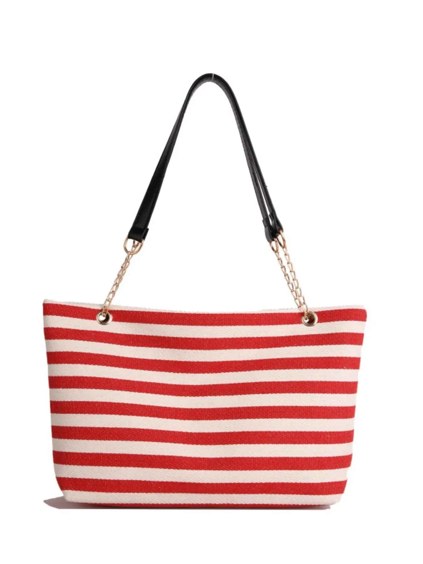 Striped Shoulder Bag with Chain Detail 6d2a4651c29046aca59ac5eaa09df39f-Max-Origin