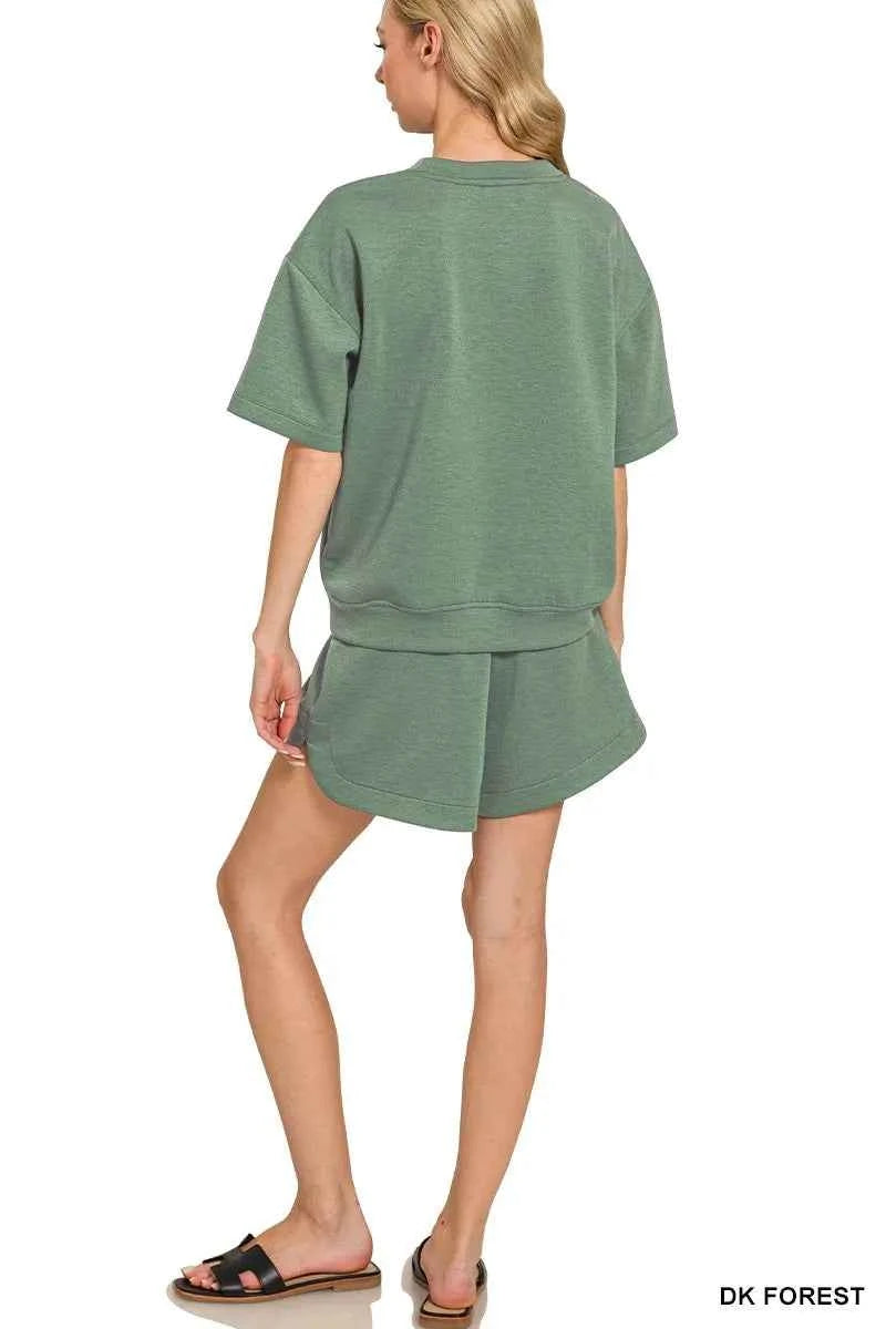 Zenana Scuba Short Sleeve Top & Shorts Set 6d5038da19fe4dcdb372c095a12bb8f9-Max-Origin