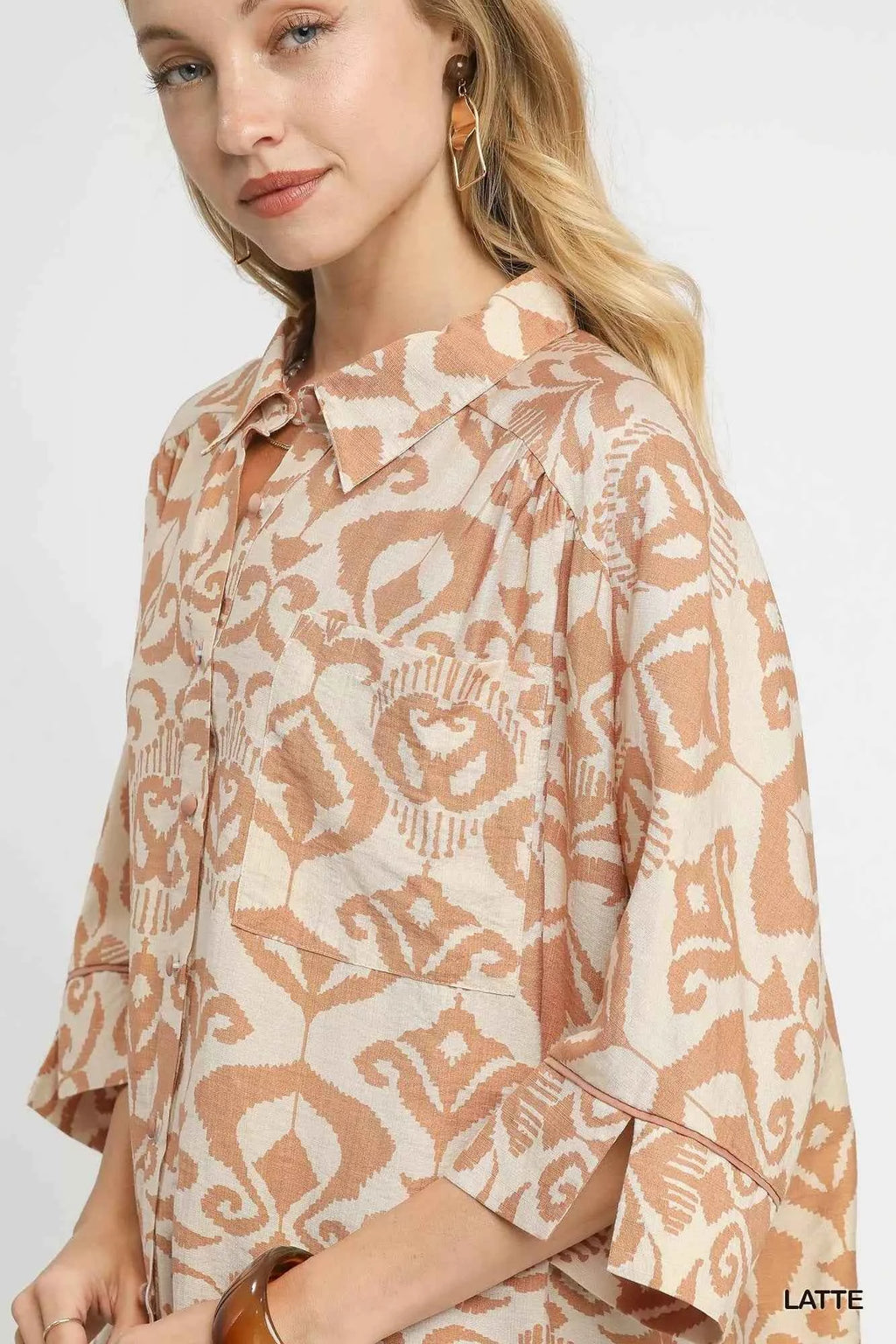 Umgee Abstract Print Button-Up Oversized Shirt 6d58e78b-3e85-46b4-abab-fde1f3420d55-Max-Origin