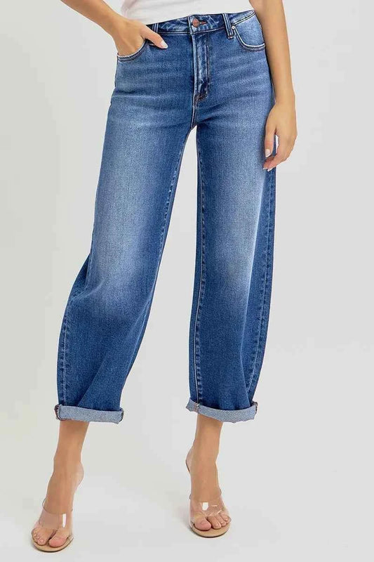 Full Size High Rise Crop Mild Barrel Jeans Plus Size 6d5f7c5e-31e2-47bd-a315-532bd332f7ed-Max-Origin