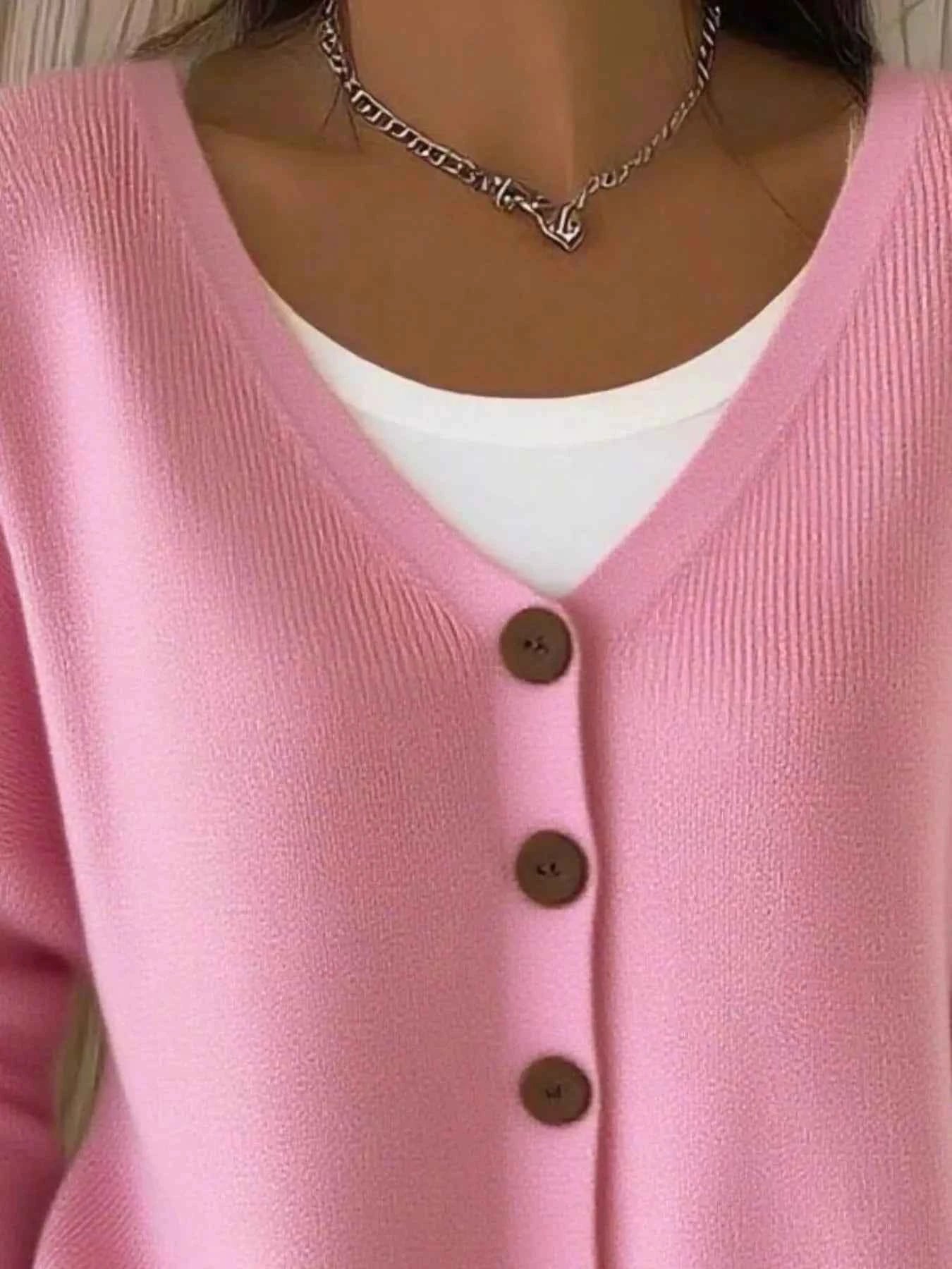 Full Size Button-Front V-Neck Cardigan Plus Size 6d6643da-ba0d-486f-a7aa-d7bb6489e4c4-Max-Origin